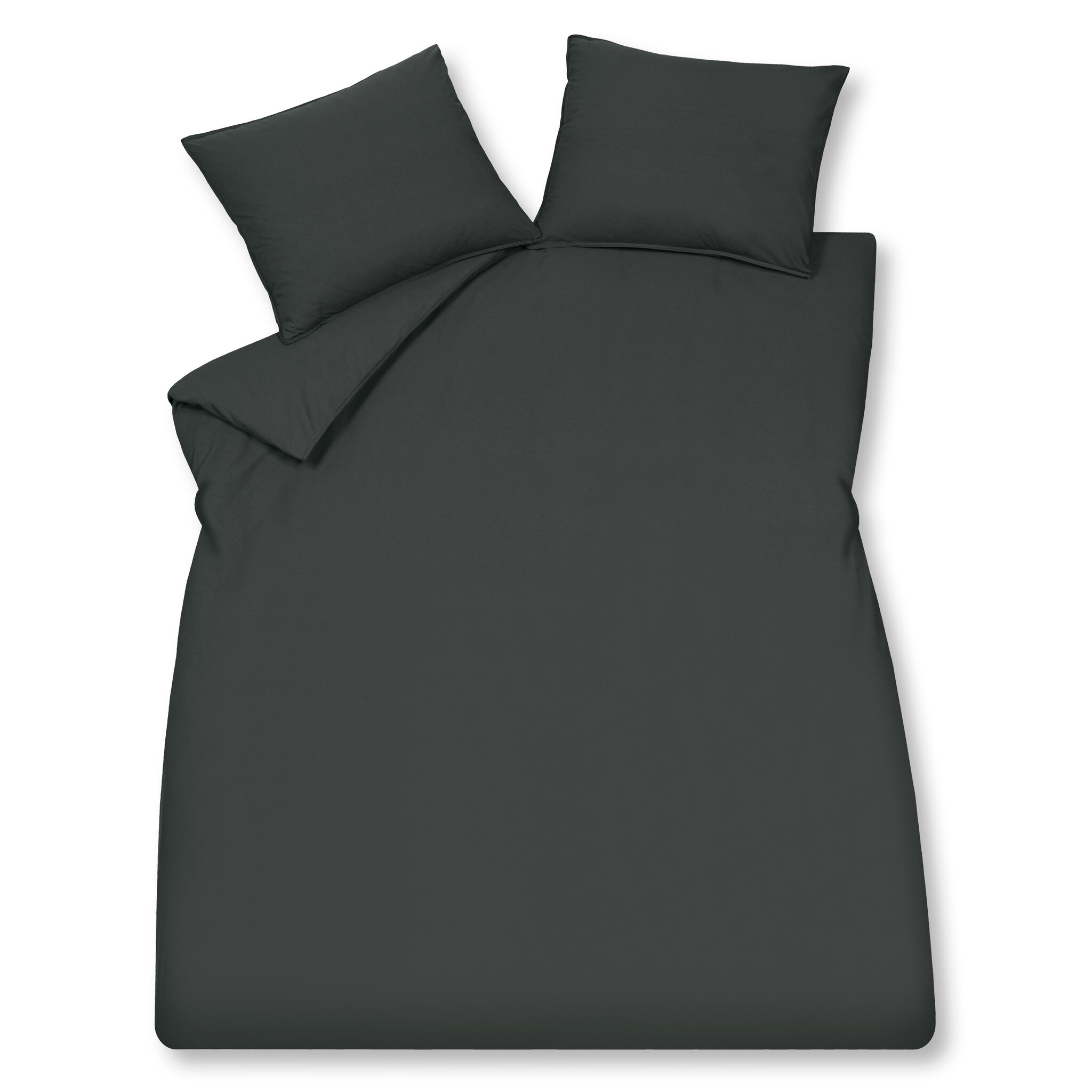 Housse de couette COTON LAVÉ 240x220 cm, Off Black (coton)