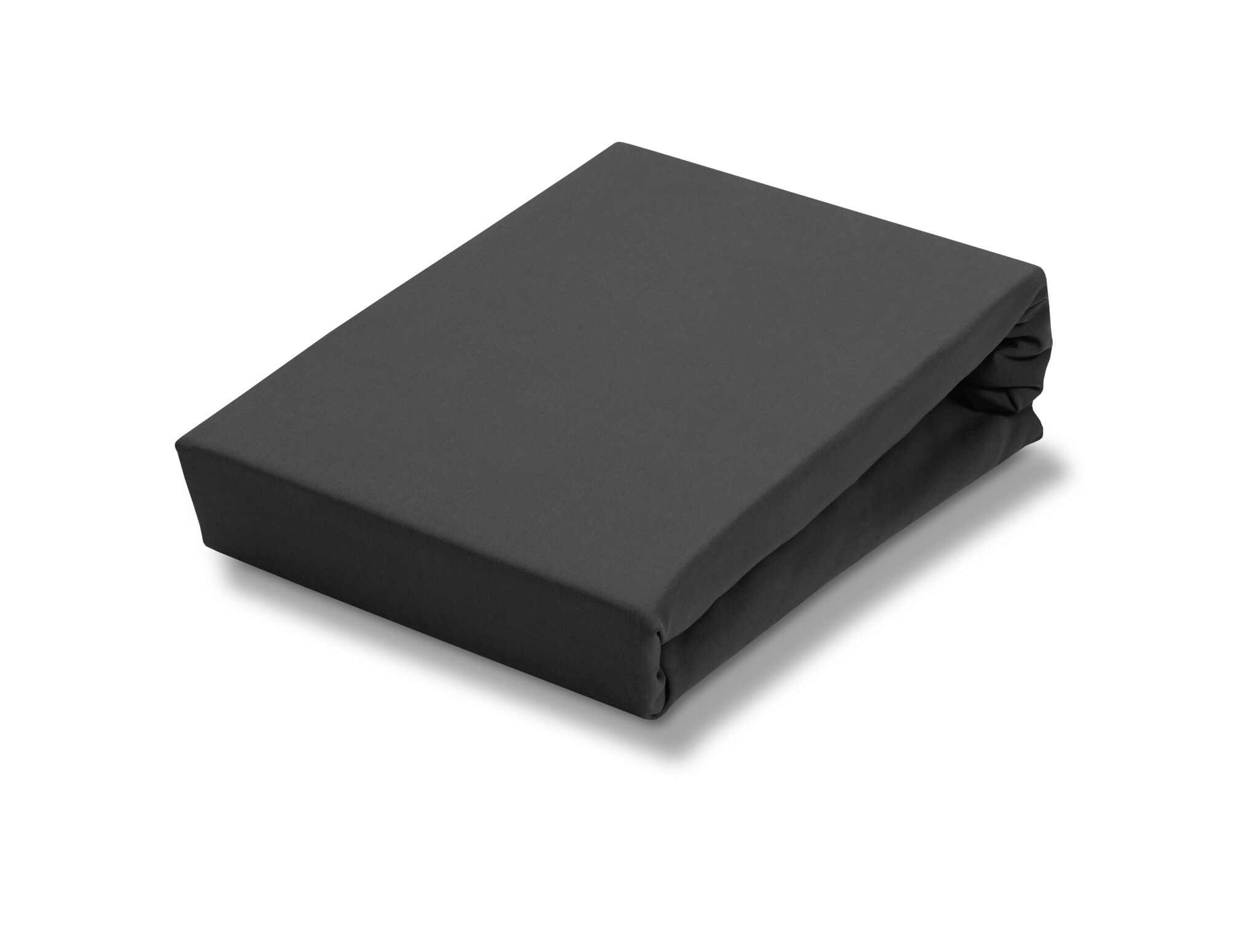 Jersey Soft split topper fitted sheet Off Black, black (stretch)
