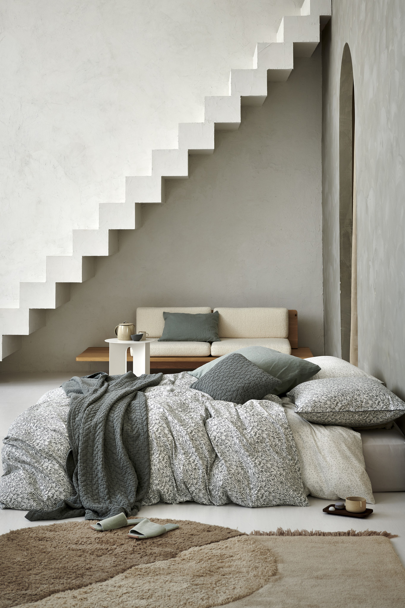 Vandyck PURE 10 couvre-lit Pierre 260x260 cm