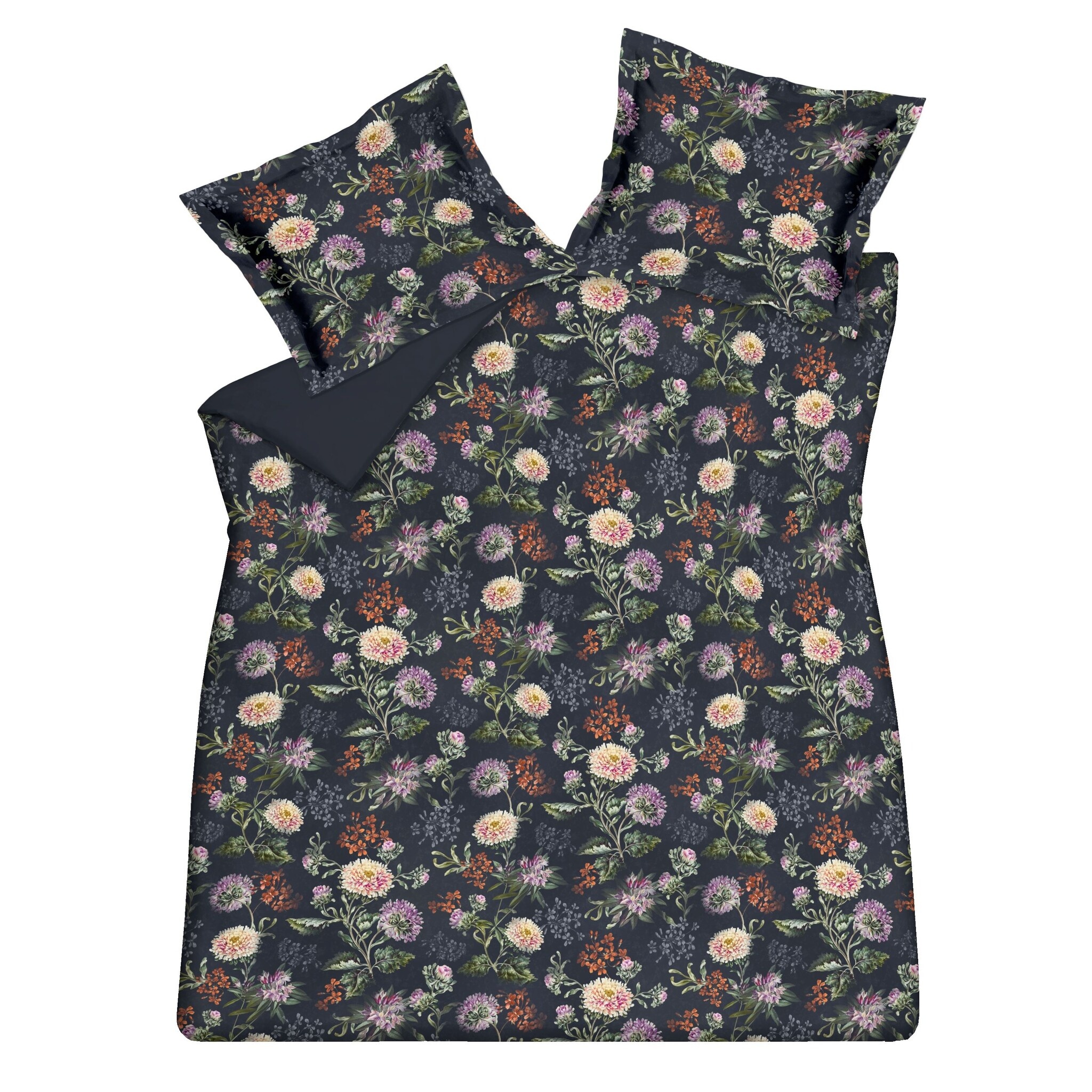 Duvet cover HAPPINESS Blue Ink 240x220 cm (satin cotton)