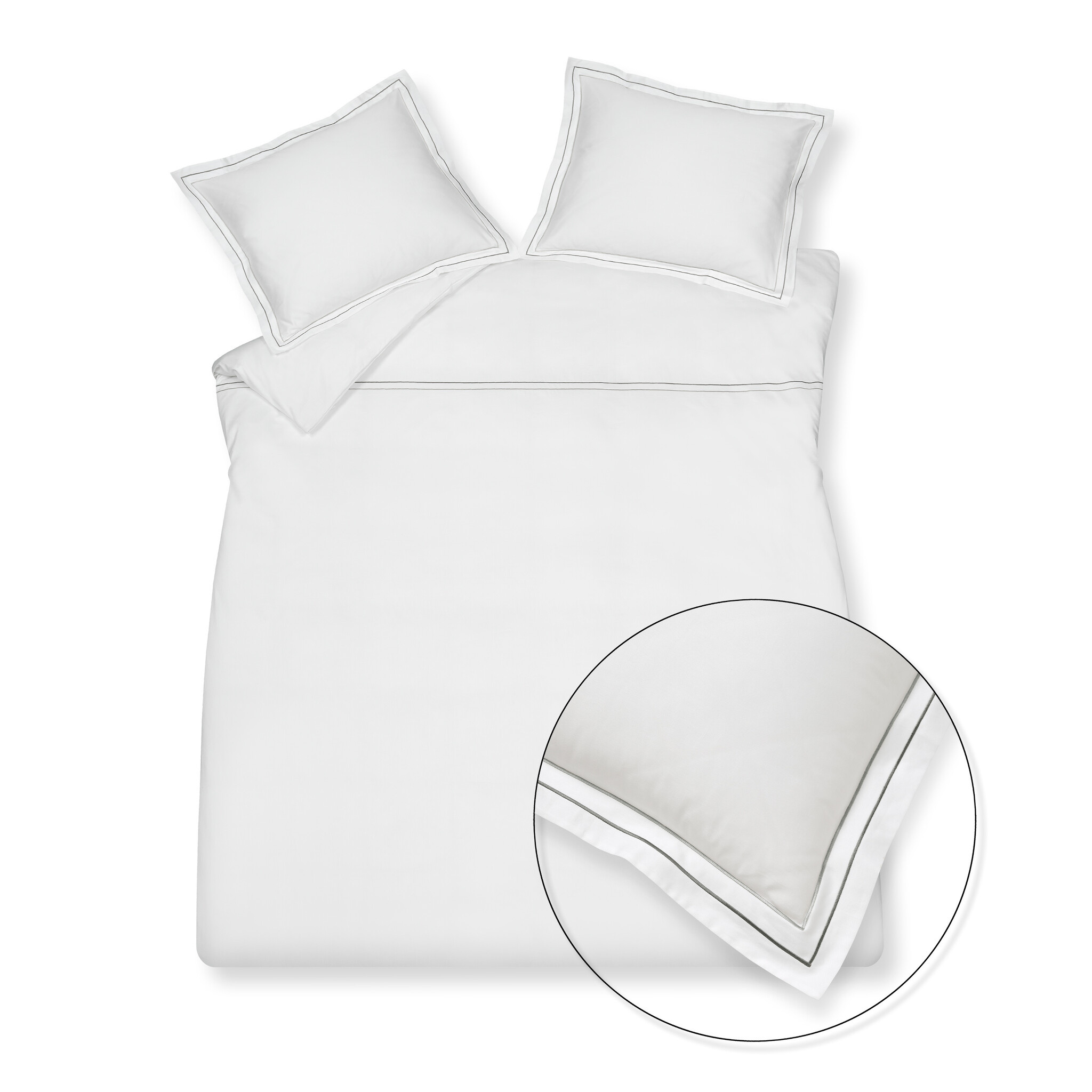 Duvet cover PURITY Naples 200x220 cm, color Off Black (satin cotton)