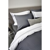 Dekbedovertrek PURITY Napels 200x220 cm, kleur Off Black (satijnkatoen)