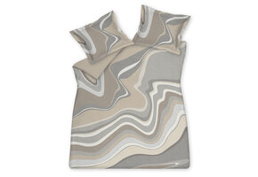 Dekbedovertrek MARBLE Stone 140x220 cm (satijnkatoen)