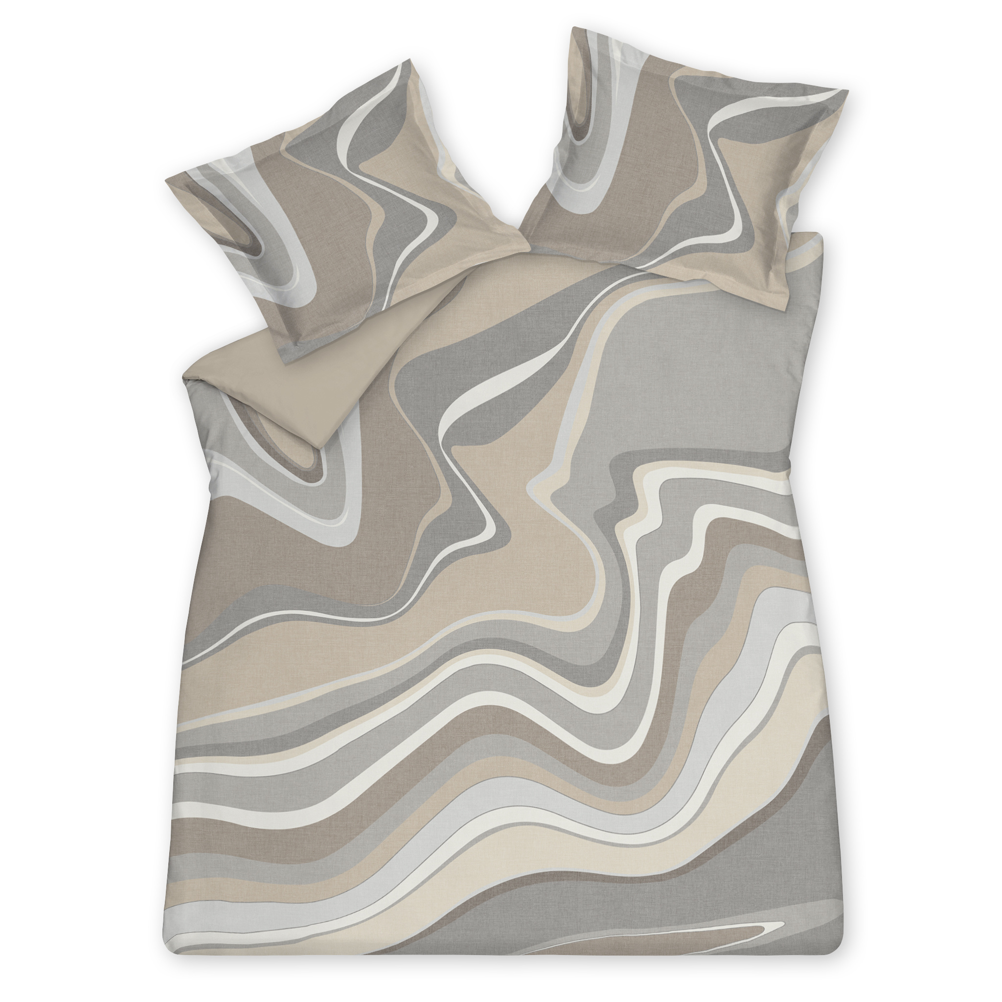 Dekbedovertrek MARBLE Stone 200x220 cm (satijnkatoen)