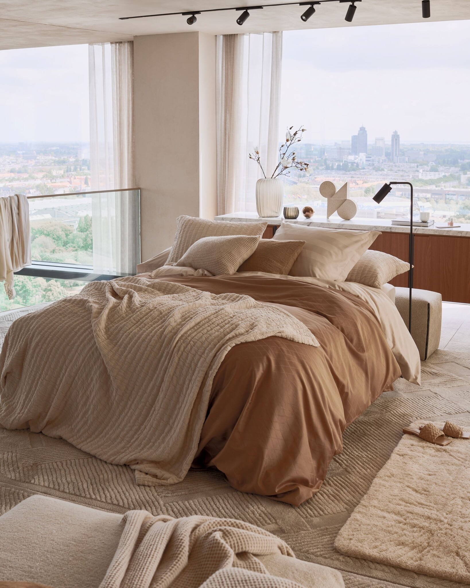 Duvet cover PURITY Monaco Cream Tan 200x220 cm (satin cotton)