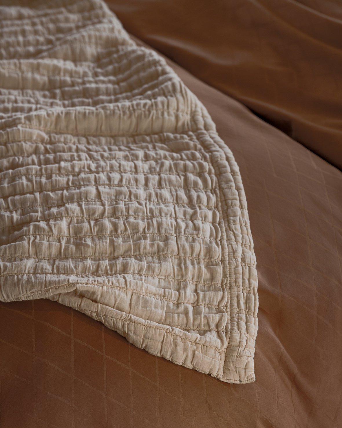 Duvet cover PURITY Monaco Cream Tan 200x220 cm (satin cotton)
