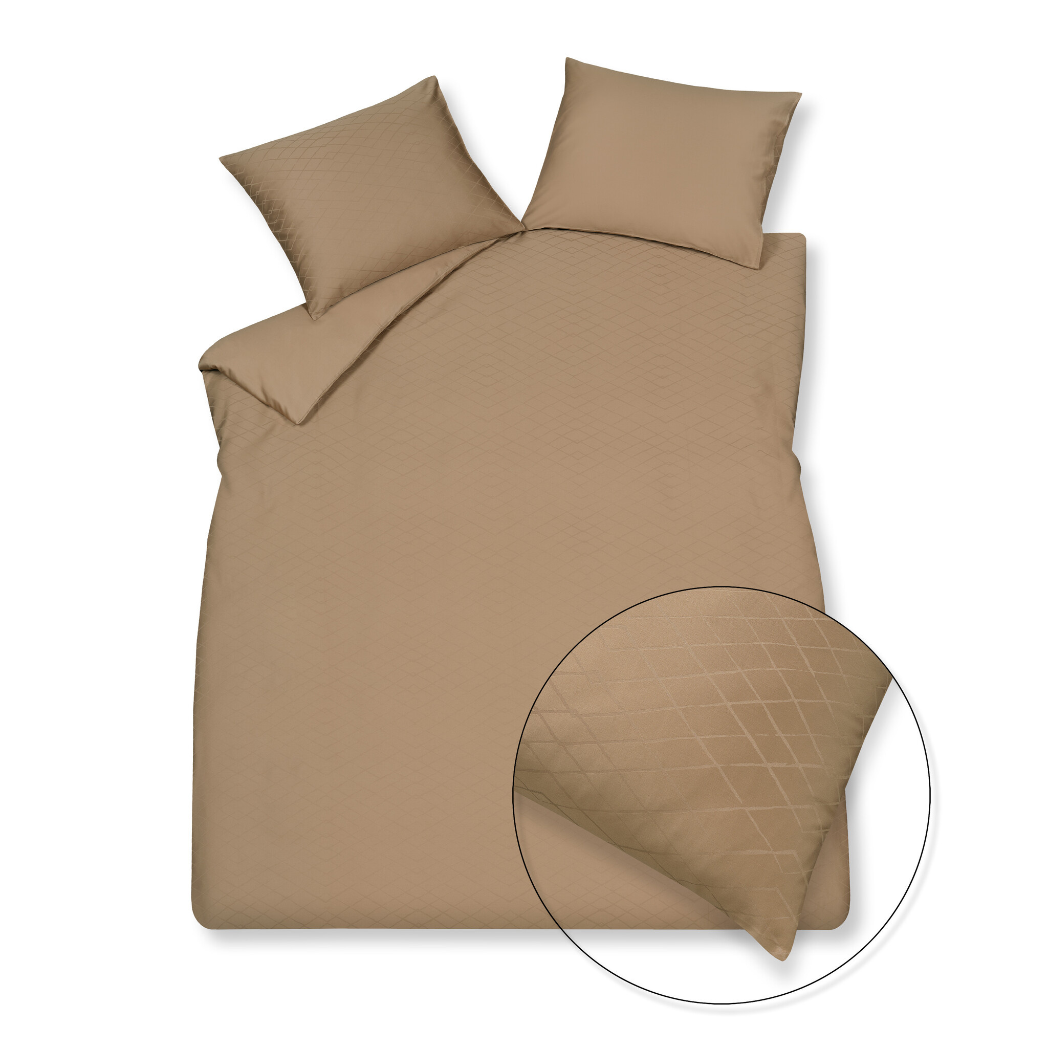 Housse de couette PURITY Monaco Caramel 200x220 cm (coton satiné)