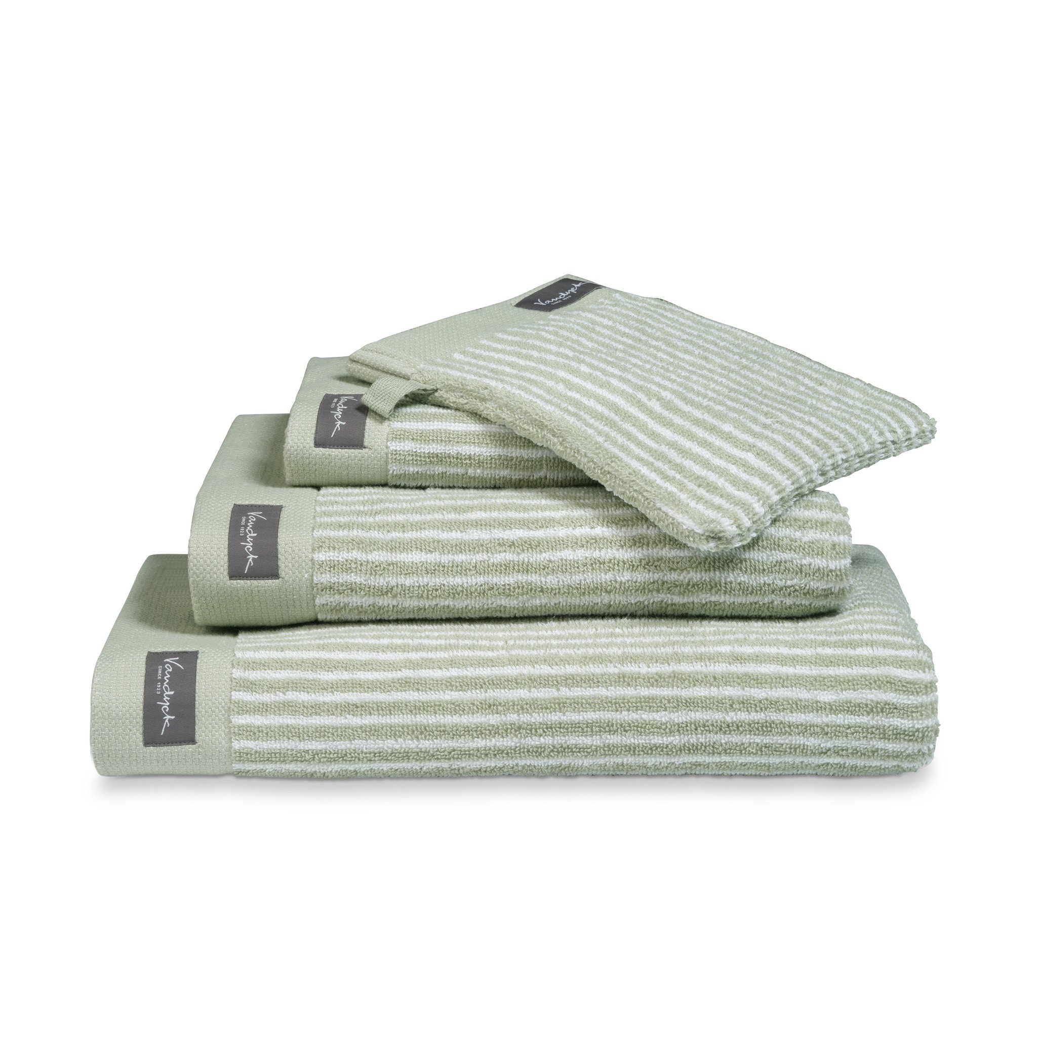 Handdoek HOME Petit Ligne Smoke Green-814 (BAKC15101)