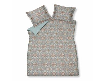 Housse de couette CHARM Bleu Perle 140x220 cm (coton satiné)