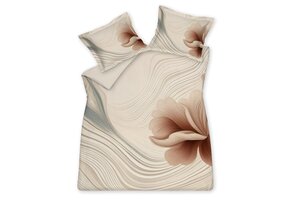 Duvet cover FLOWING Cream Tan 200x220 cm (satin cotton)