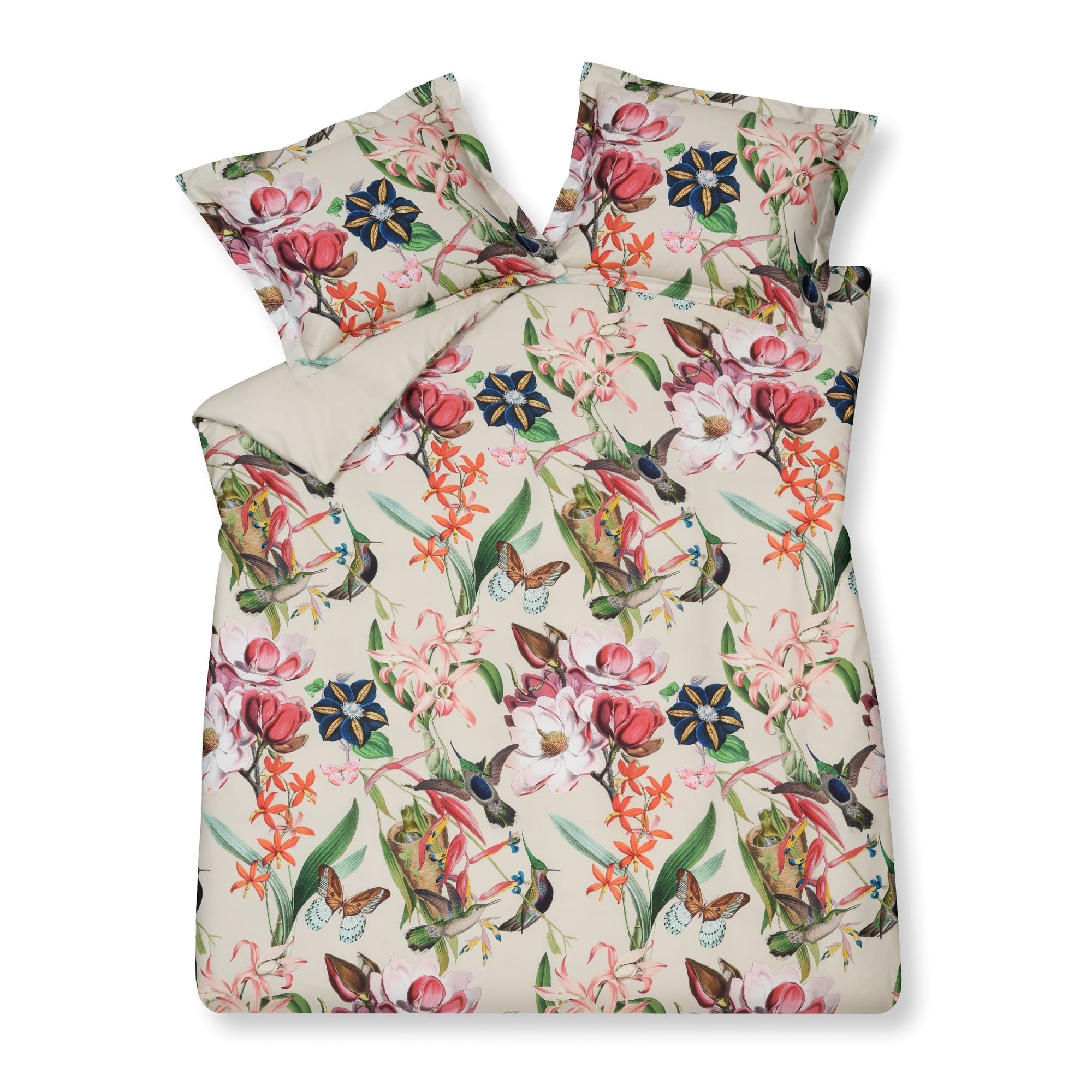 Housse de couette FLOWER MIX Cream Tan 200x220 cm (coton satiné)