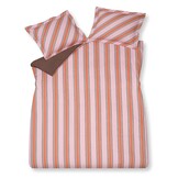 Housse de couette PREPPY STRIPE Rose 200x220 cm (coton satiné)