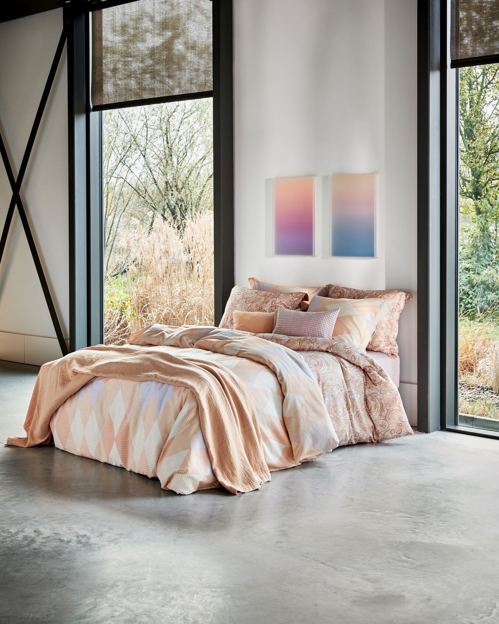 Housse de couette HAPPY FEVER Apricot Blush 140x220 cm (coton satiné)