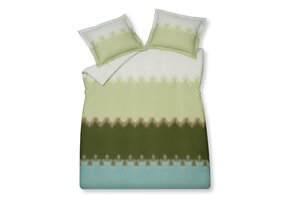 Housse de couette HAPPY SLEEP Vert Fumée 240x220 cm (coton satiné)
