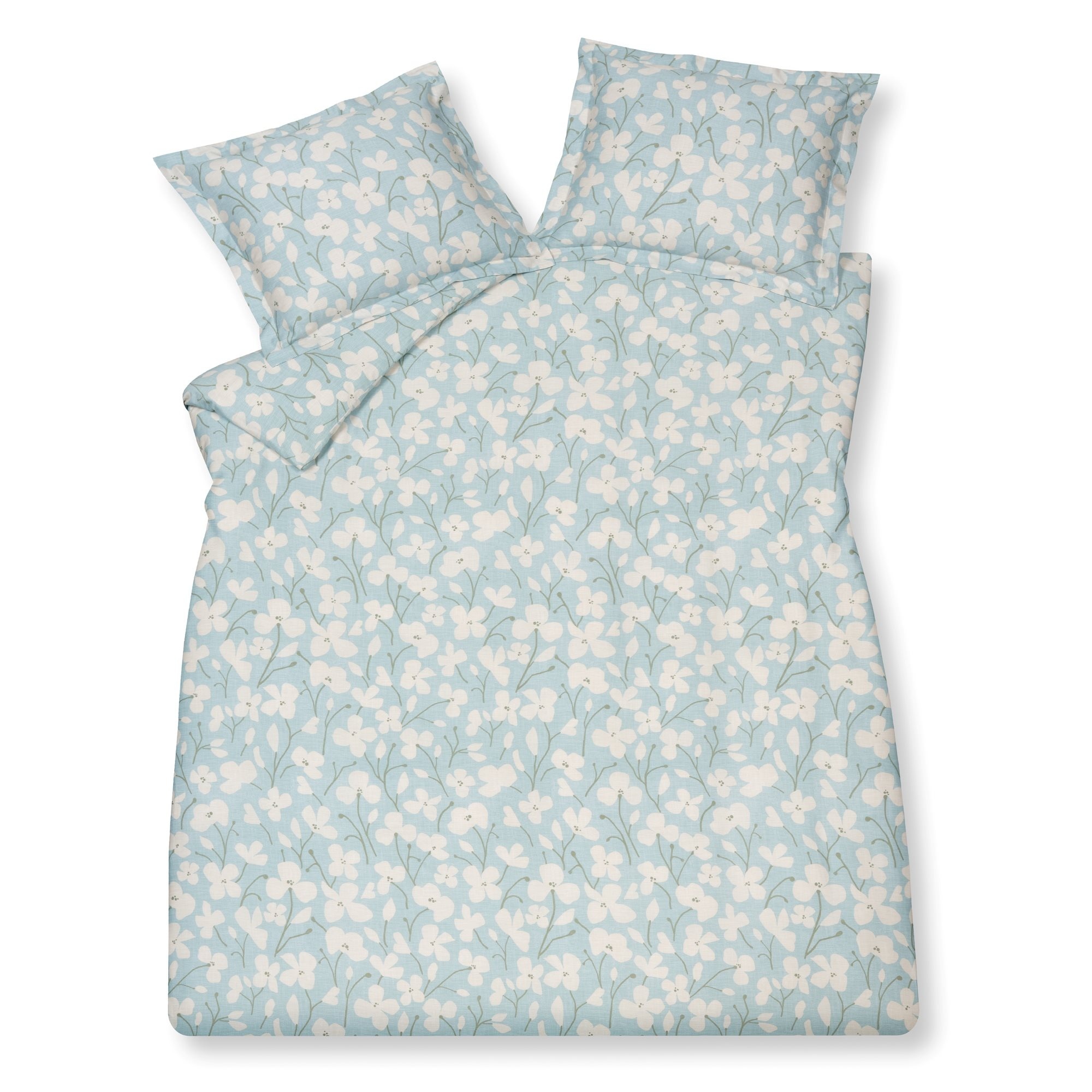 Duvet cover BLUE SKY Pearl Blue 240x220 cm (satin cotton)