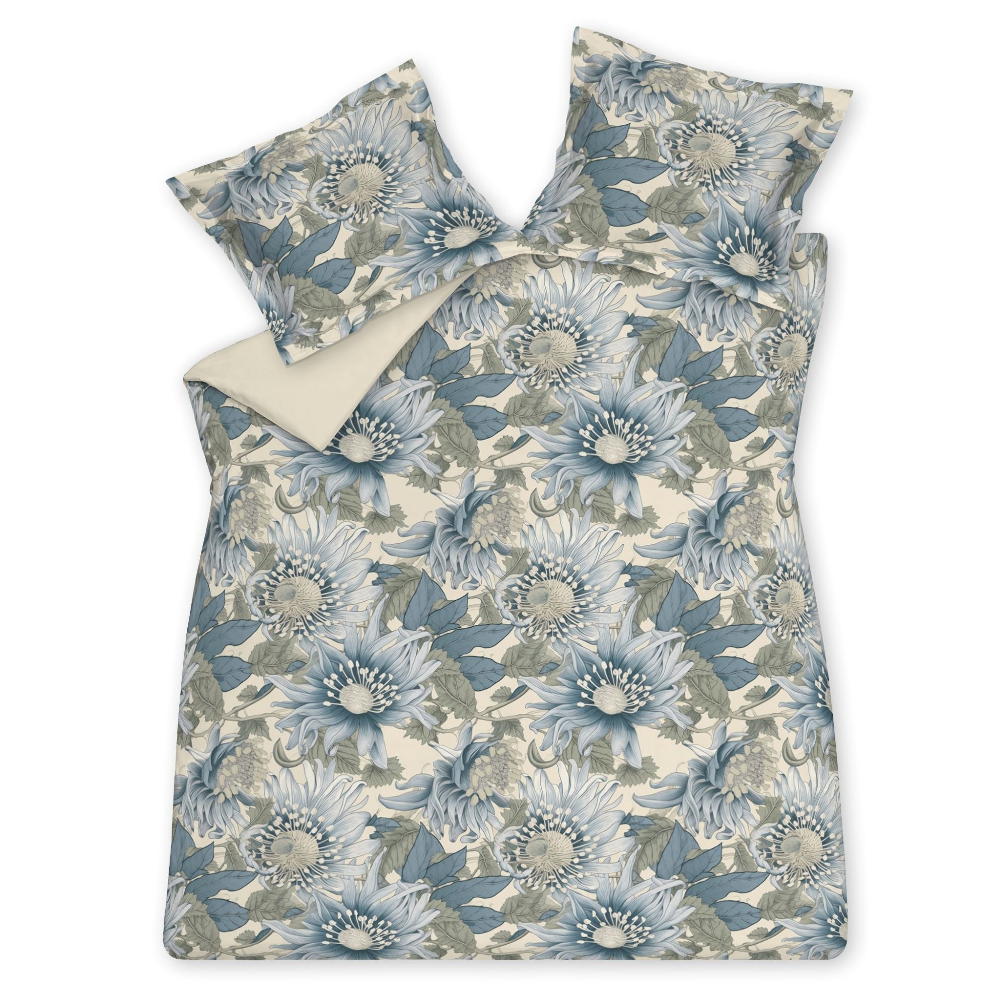 Duvet cover BLUE WANDER Pearl Blue 200x220 cm (satin cotton)