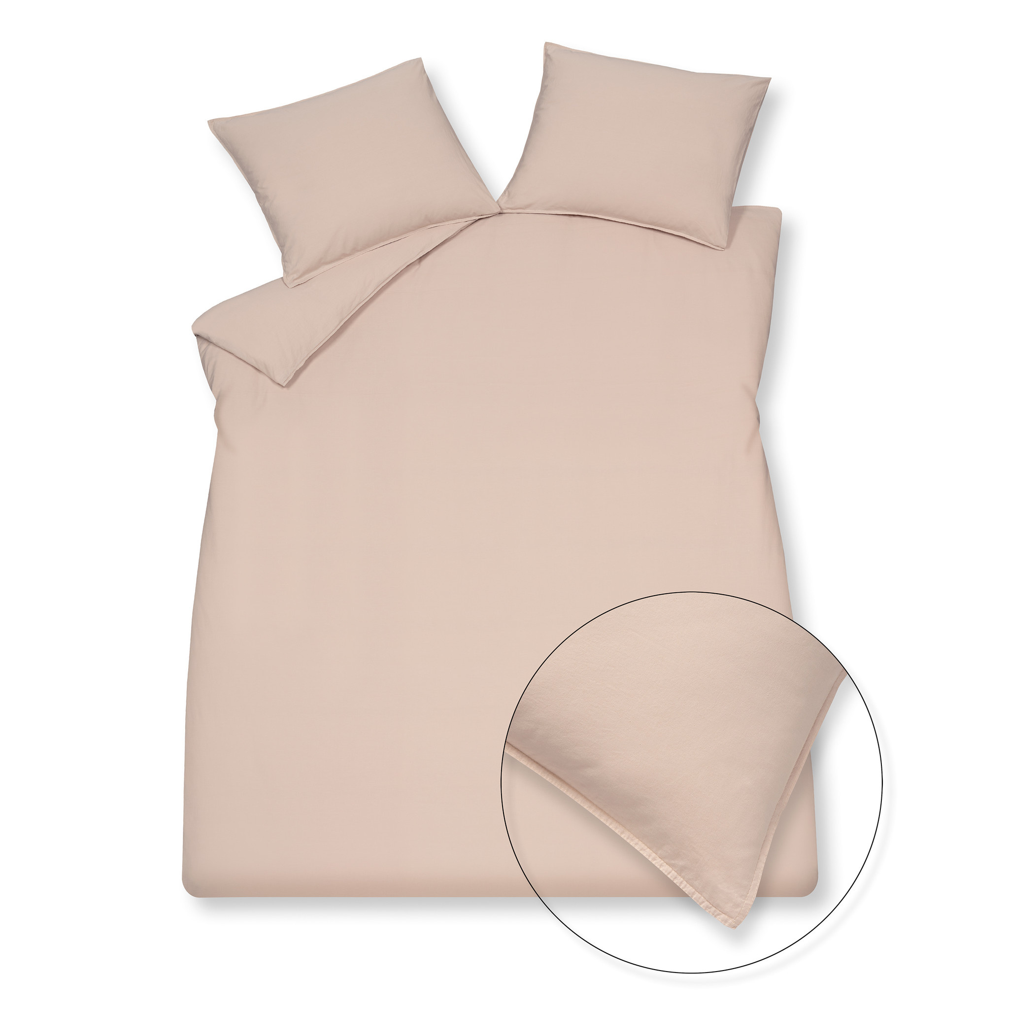 WASHED COTTON duvet cover 140x220 cm Pale Pink (cotton) CLLA20201