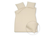 WASHED COTTON dekbedovertrek 140x220 cm Cream Tan (katoen)