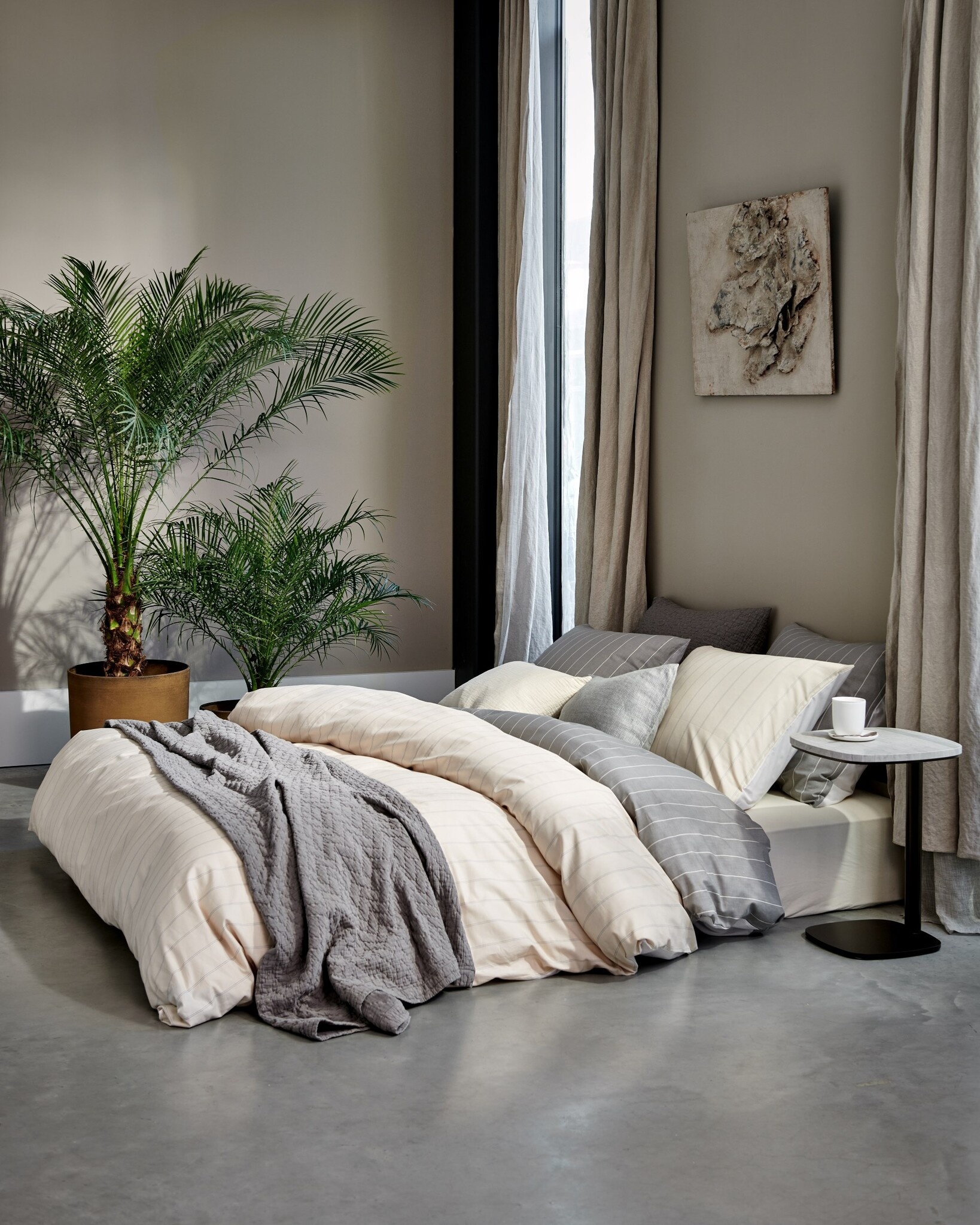 Vandyck PURE 10 bedspread Steel Gray 260x260 cm