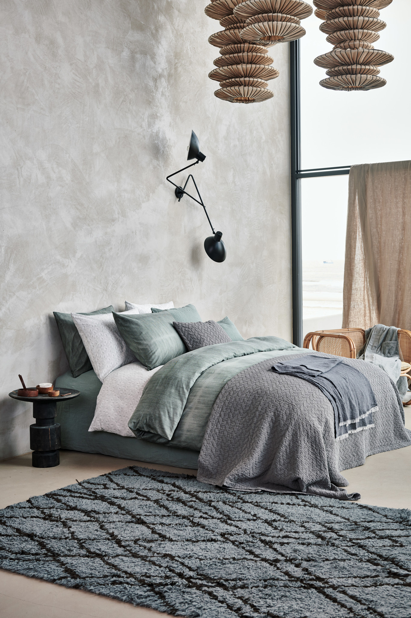 Vandyck PURE 10 bedspread Steel Gray 260x260 cm