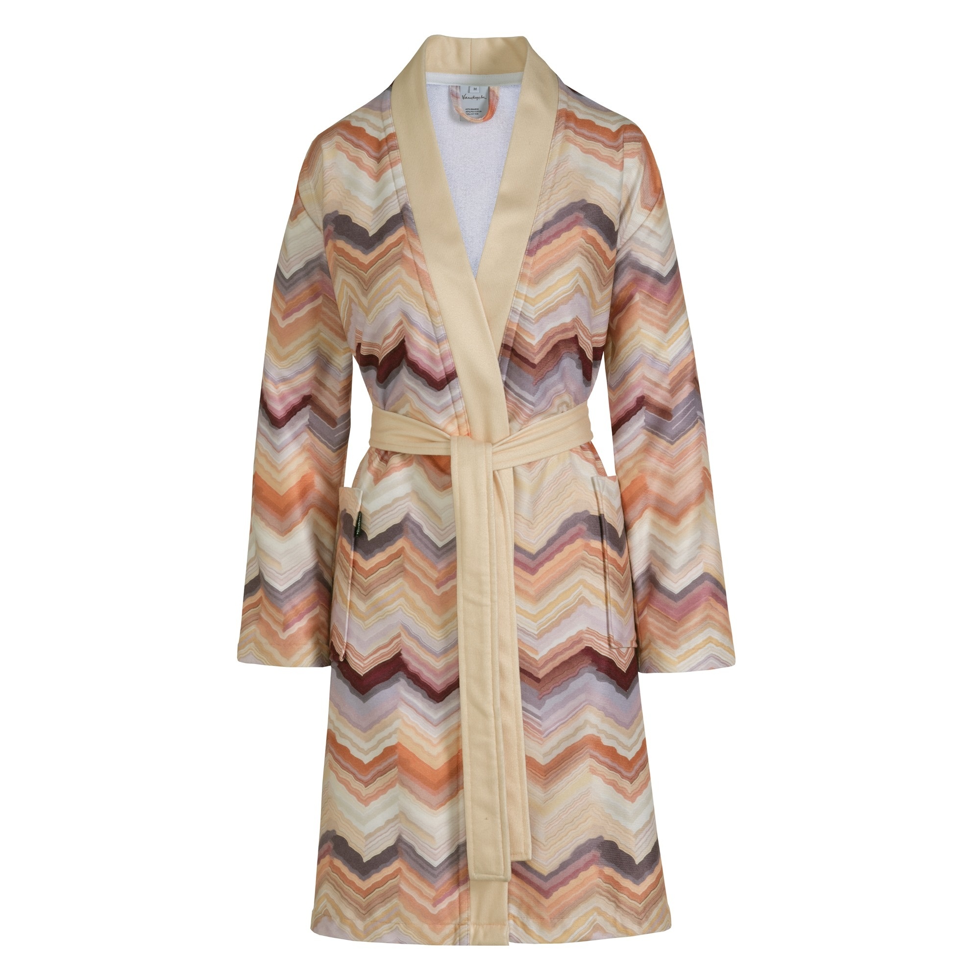 Badjas MAY multikleur, zacht geel