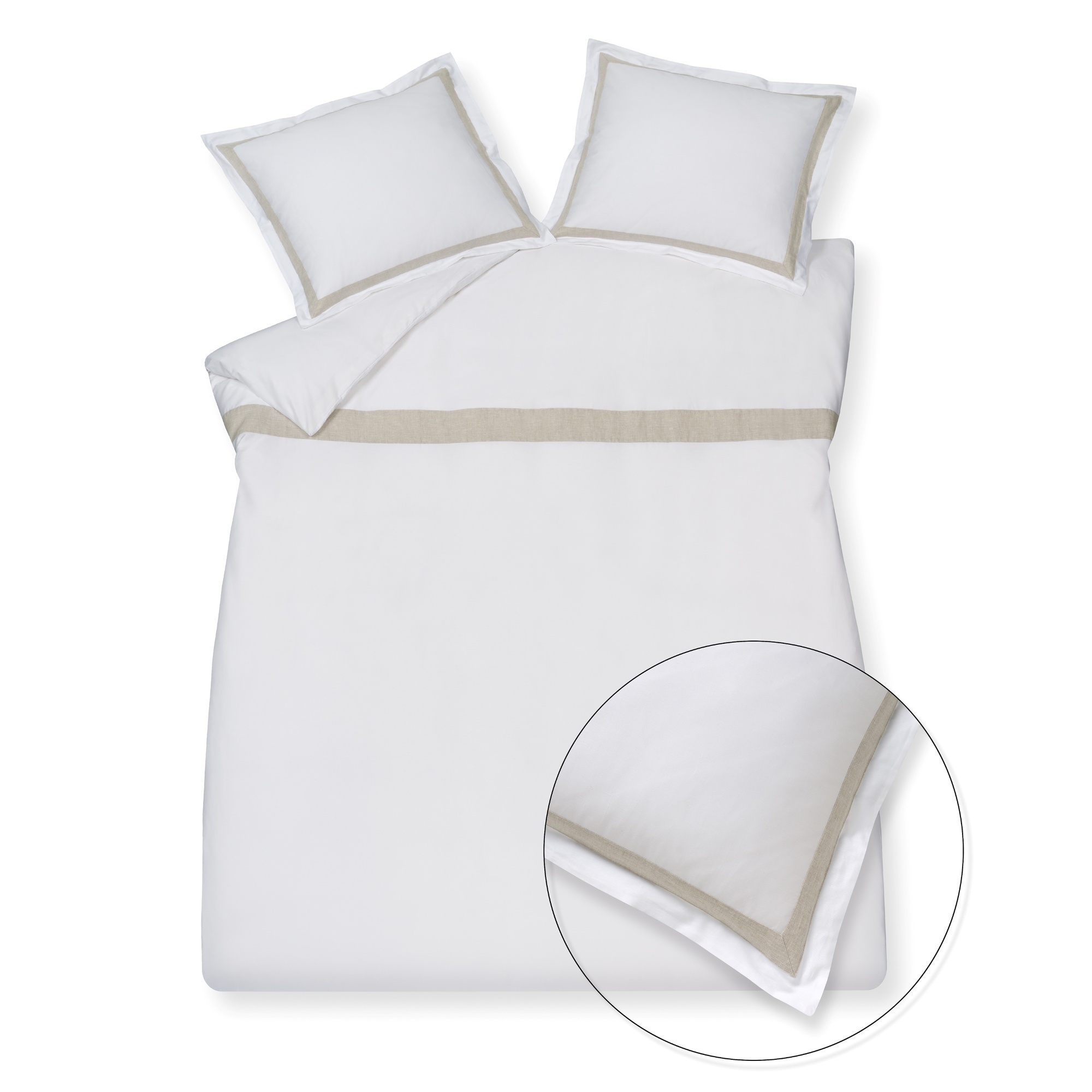 Dekbedovertrek PURITY Capri 240x220 cm, kleur White (satijnkatoen)