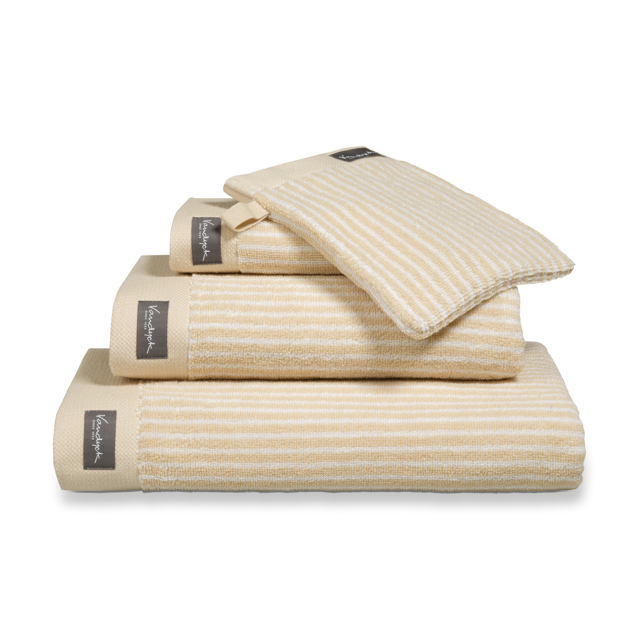 Handdoek HOME Petit Ligne Bleached Sand-207 (BAKC15101)