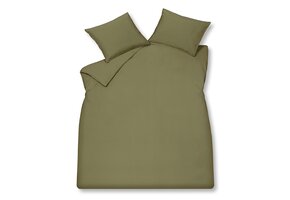 WASHED COTTON dekbedovertrek Martini Olive 240x220 cm