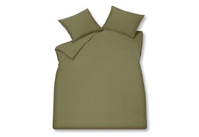 WASHED COTTON dekbedovertrek Martini Olive 140x220 cm