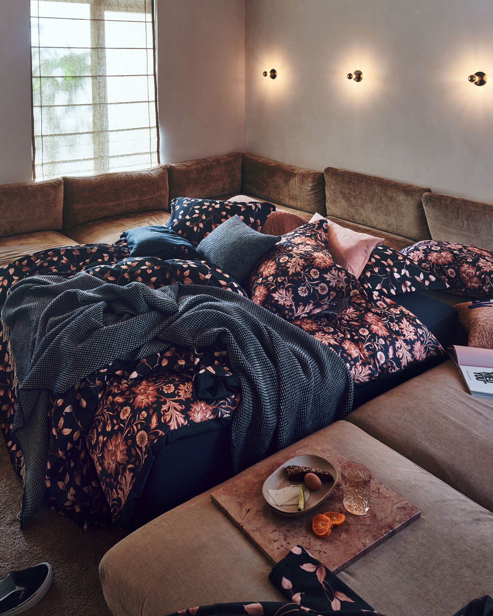 HOME 95 plaid/sprei 160x260 cm, donkerblauw