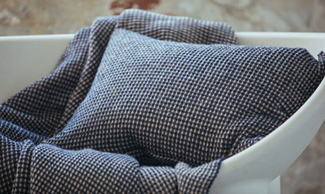 HOME 95 plaid/couvre-lit 160x260 cm, bleu foncé