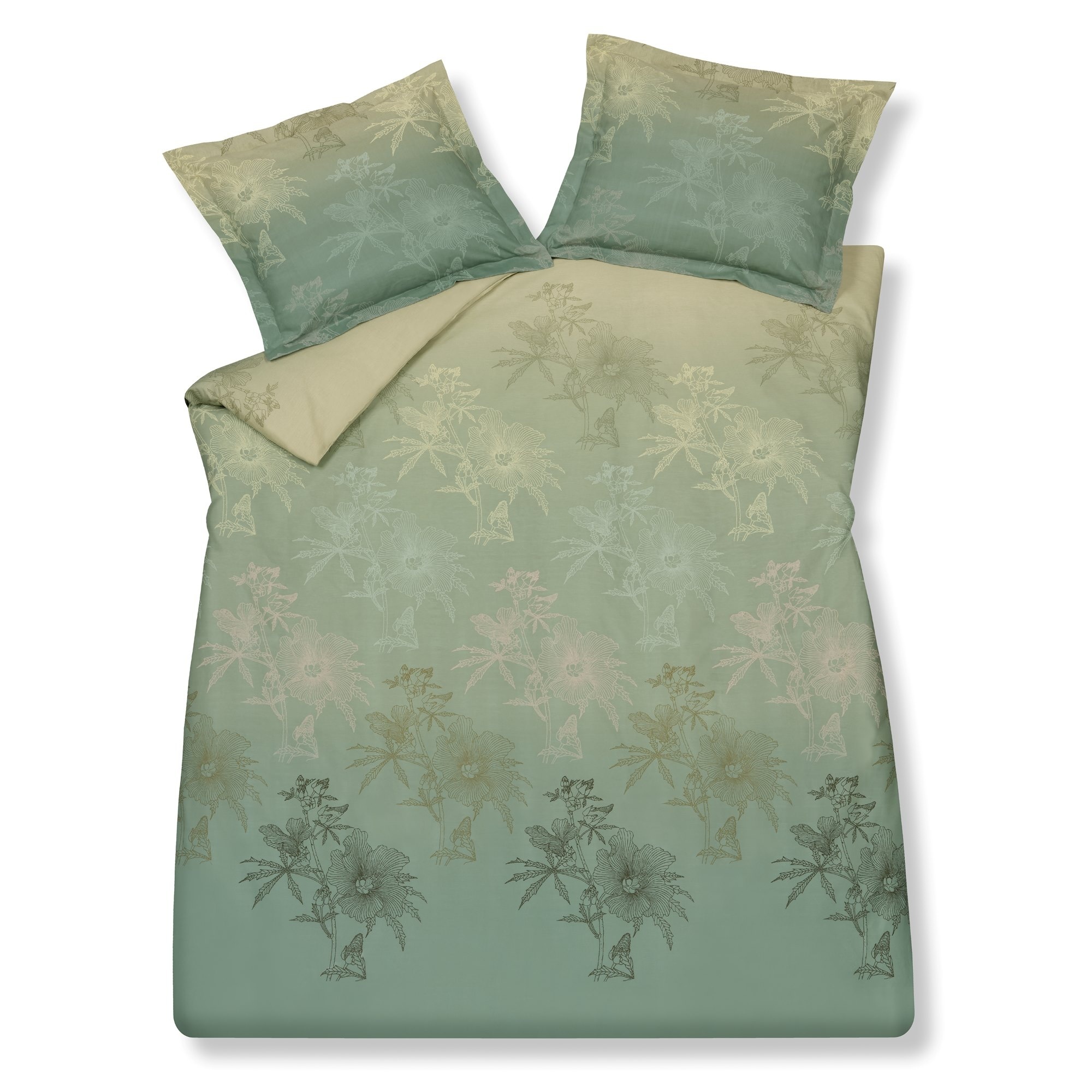 Vandyck GREEN GIFT dekbedovertrek Smoke Green 140x220 cm