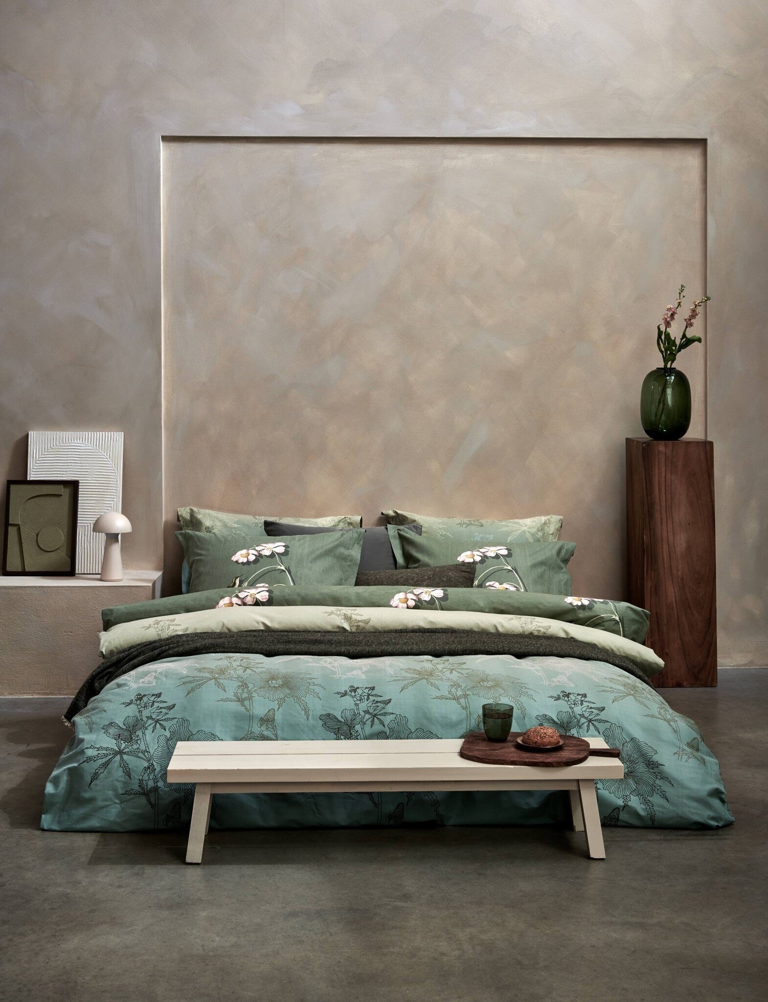 Vandyck STARLING housse de couette Vert Fumée 200x220 cm