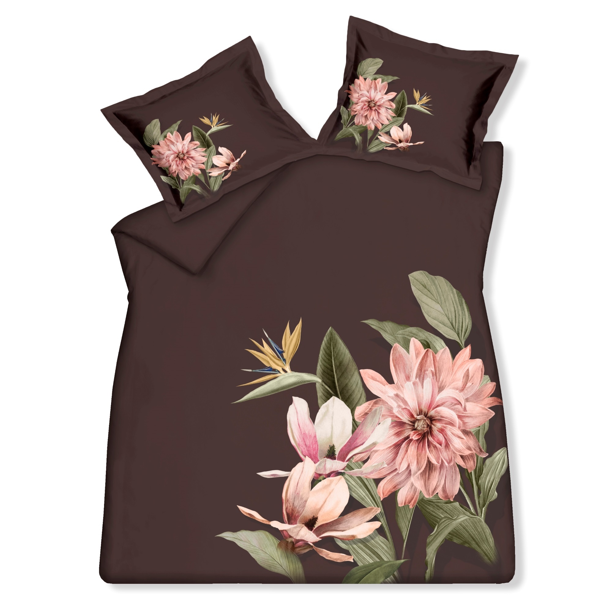 Vandyck PARADISE BLOOM duvet cover Dark Chocolate 200x220 cm