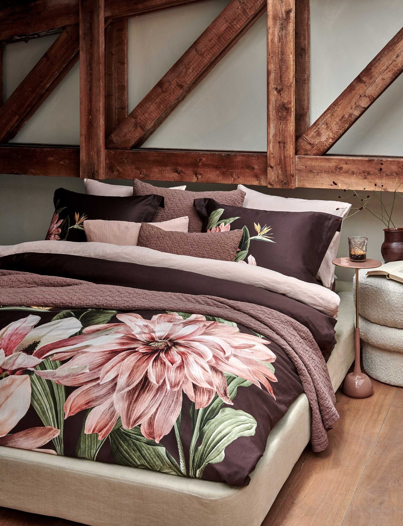 Vandyck PARADISE BLOOM duvet cover Dark Chocolate 200x220 cm