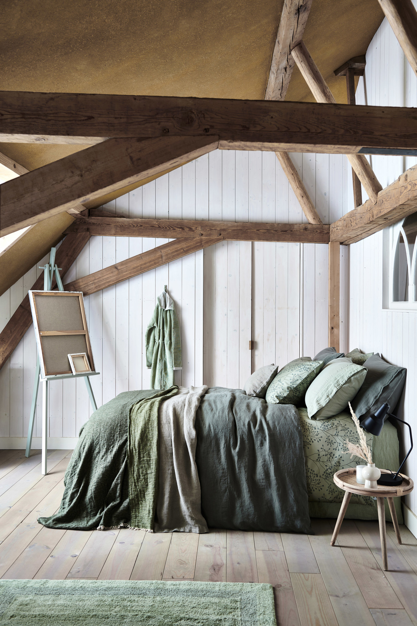 Housse de couette COTON LAVÉ 200x220 cm Blanc (coton)
