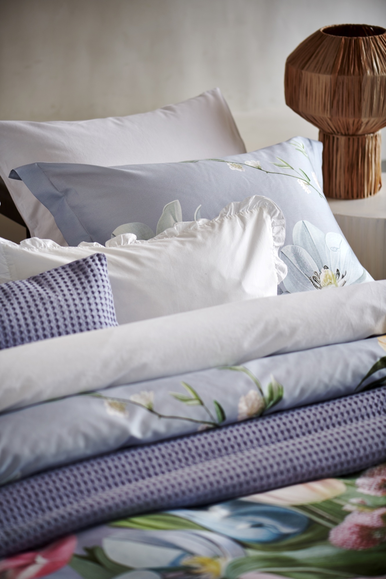 WASHED COTTON duvet cover 140x220 cm White (cotton)