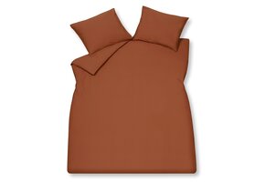 WASHED COTTON dekbedovertrek Rusty Brown 140x220 cm