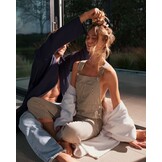 Peignoir Vandyck BIARRITZ Bleu Encre-199