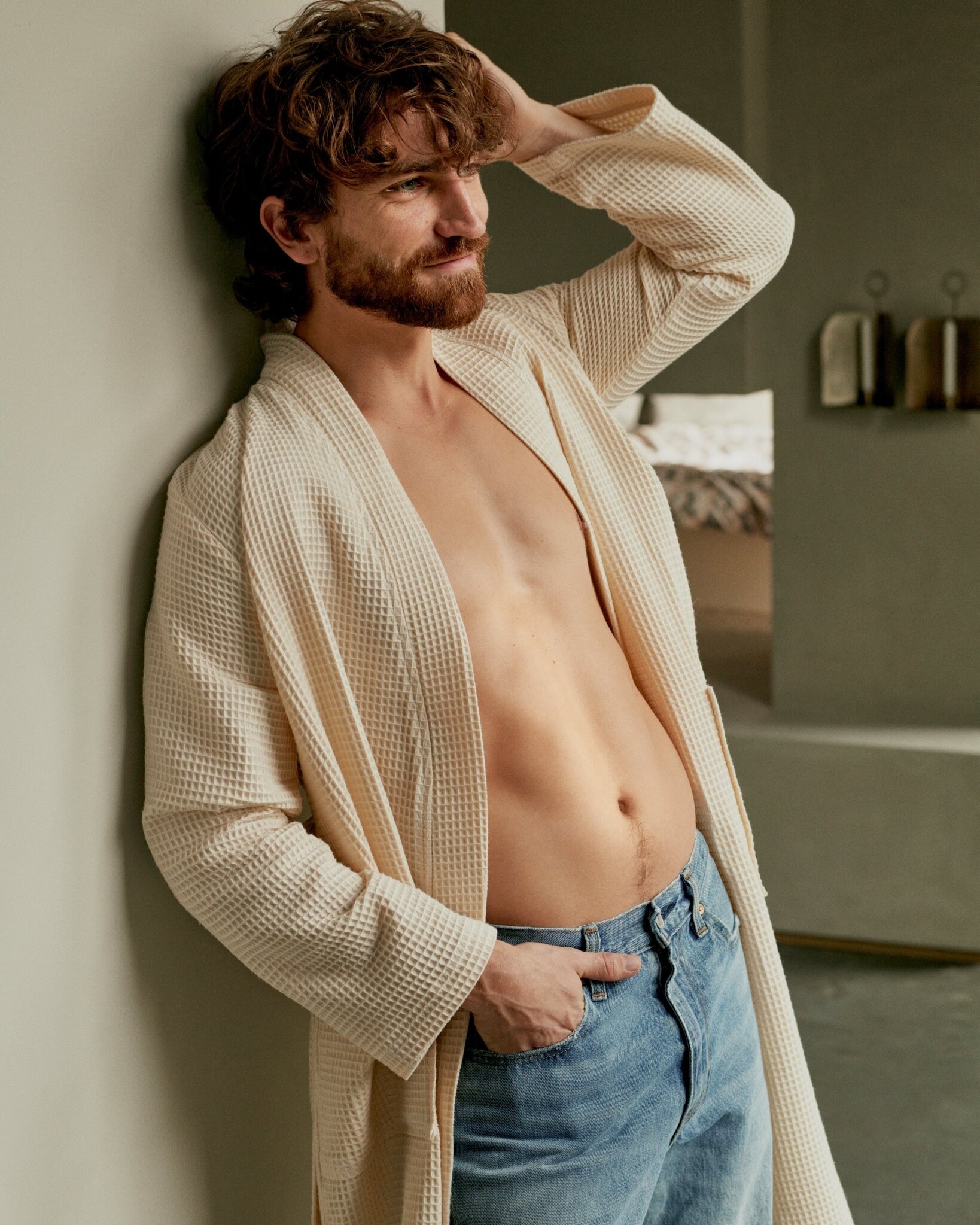 Vandyck BIARRITZ bathrobe Cream Tan-189