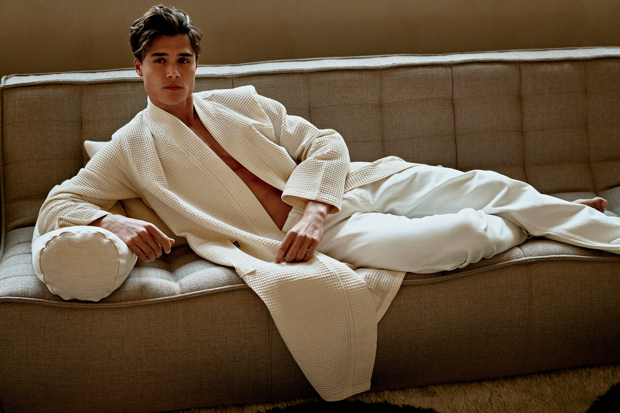 Vandyck BIARRITZ bathrobe Cream Tan-189