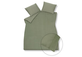 Housse de couette PURE 07 Earth Green 200x220 cm (lin / coton satiné)