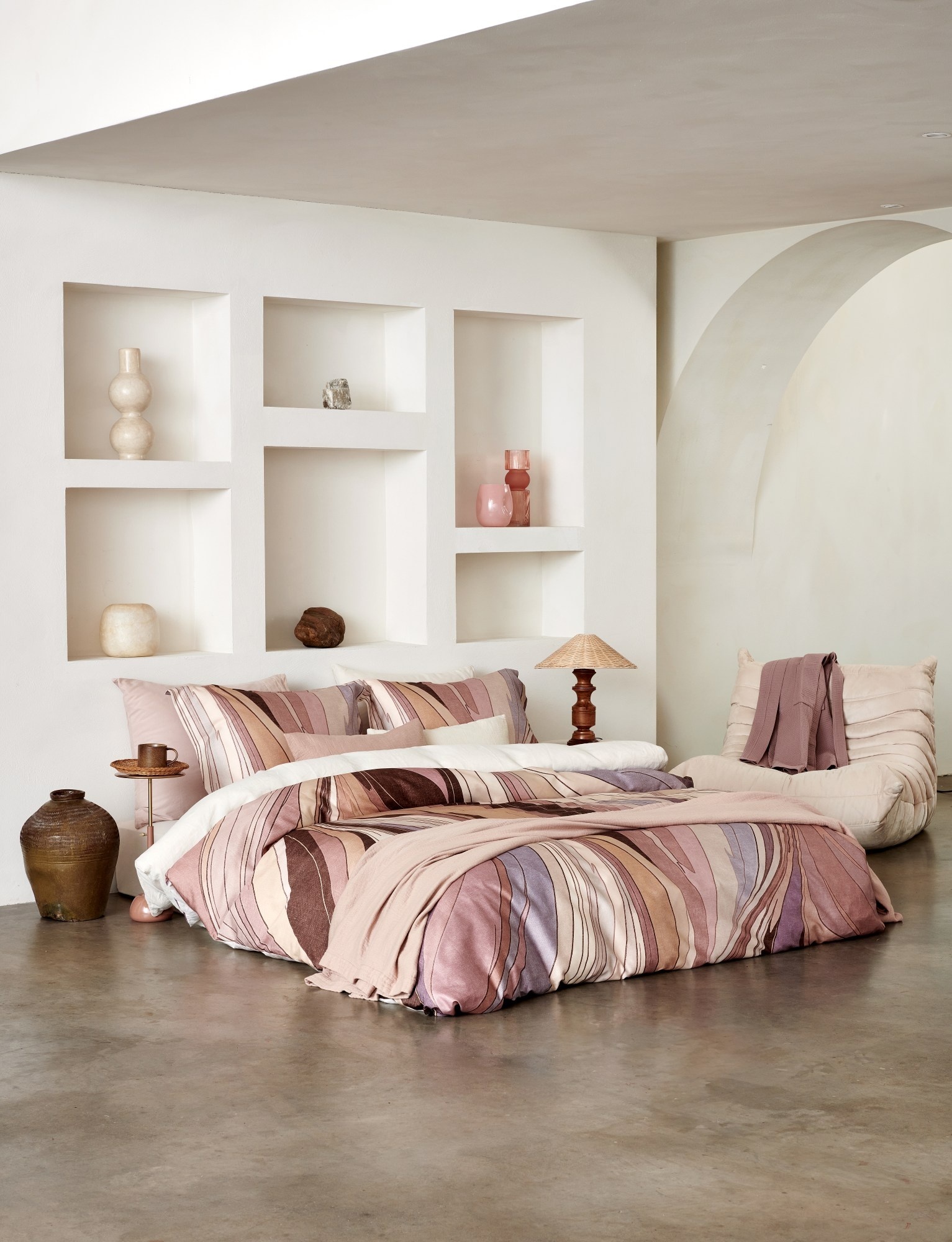 Peignoir Vandyck BIARRITZ Mauve-331