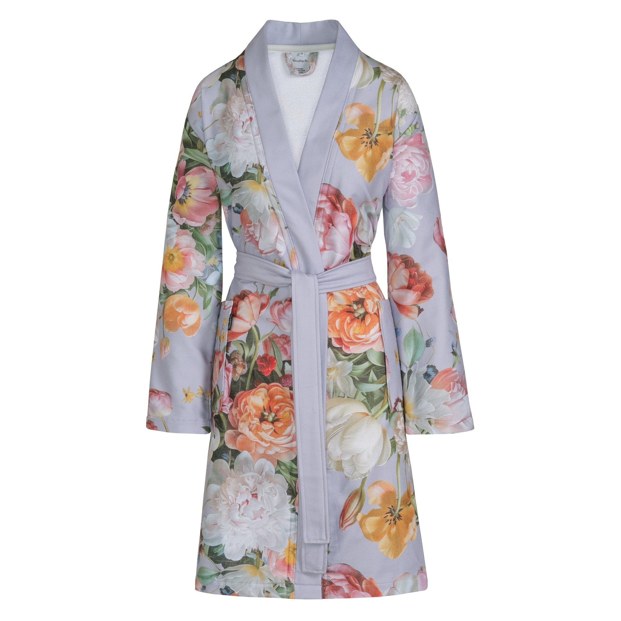 Vandyck FLEUR bathrobe Lavender Blue