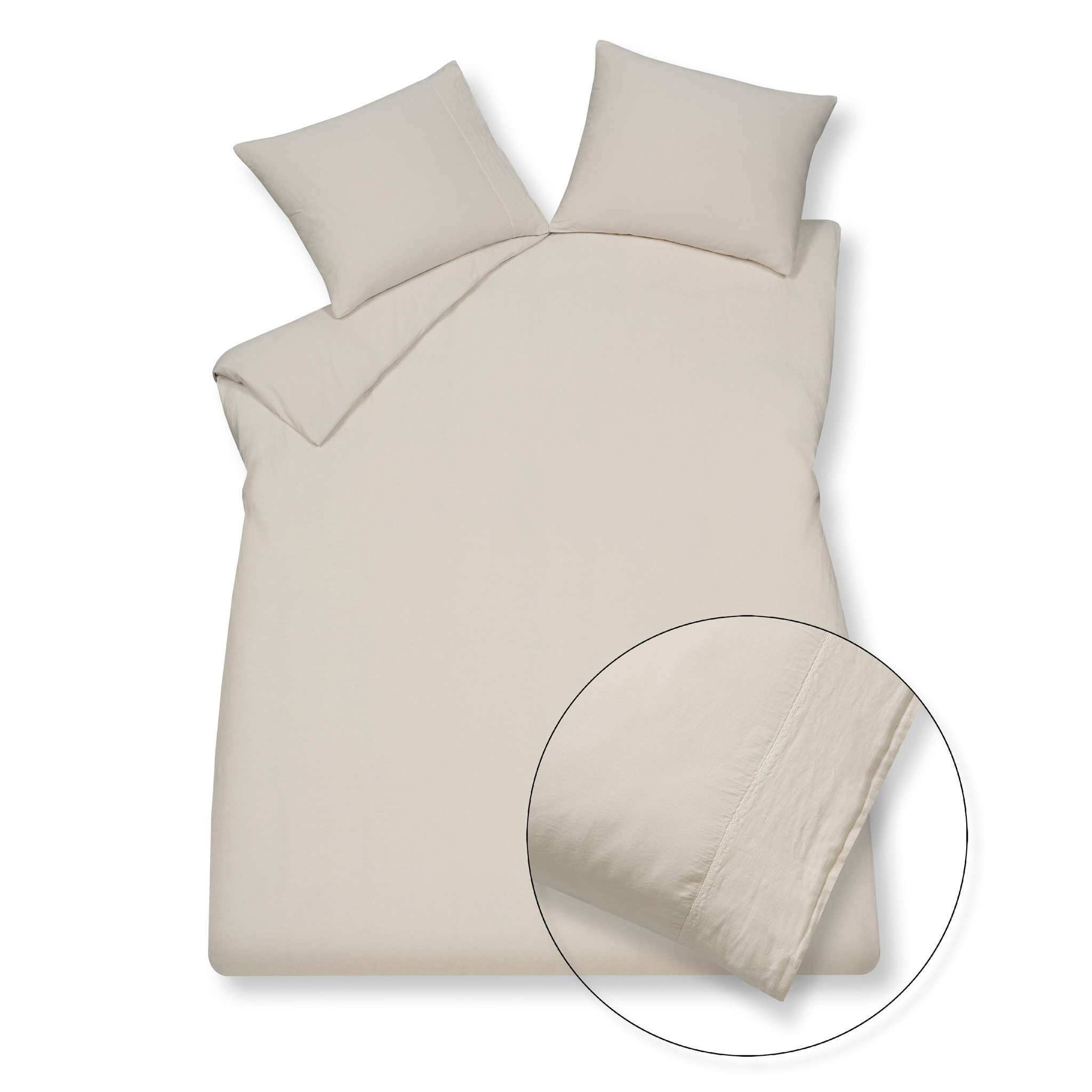 Dekbedovertrek PURE 07 Cream Tan 140x220 cm (linnen / satijnkatoen) PRSA17207