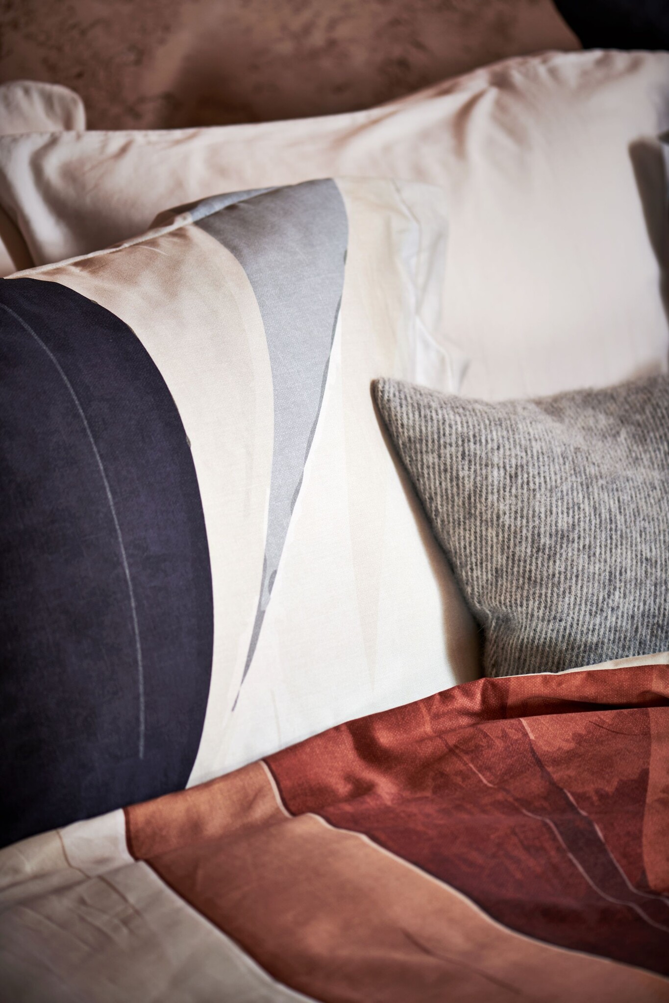 Dekbedovertrek CURVA Cream Tan 140x220 cm