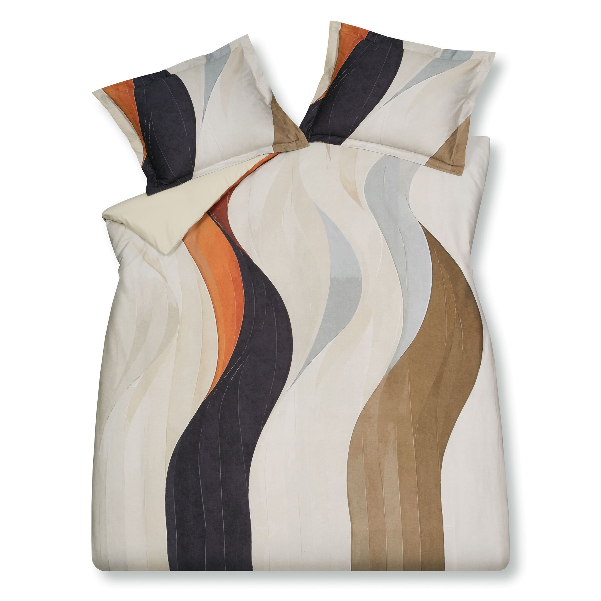 Housse de couette CURVA Crème Tan 200x220 cm