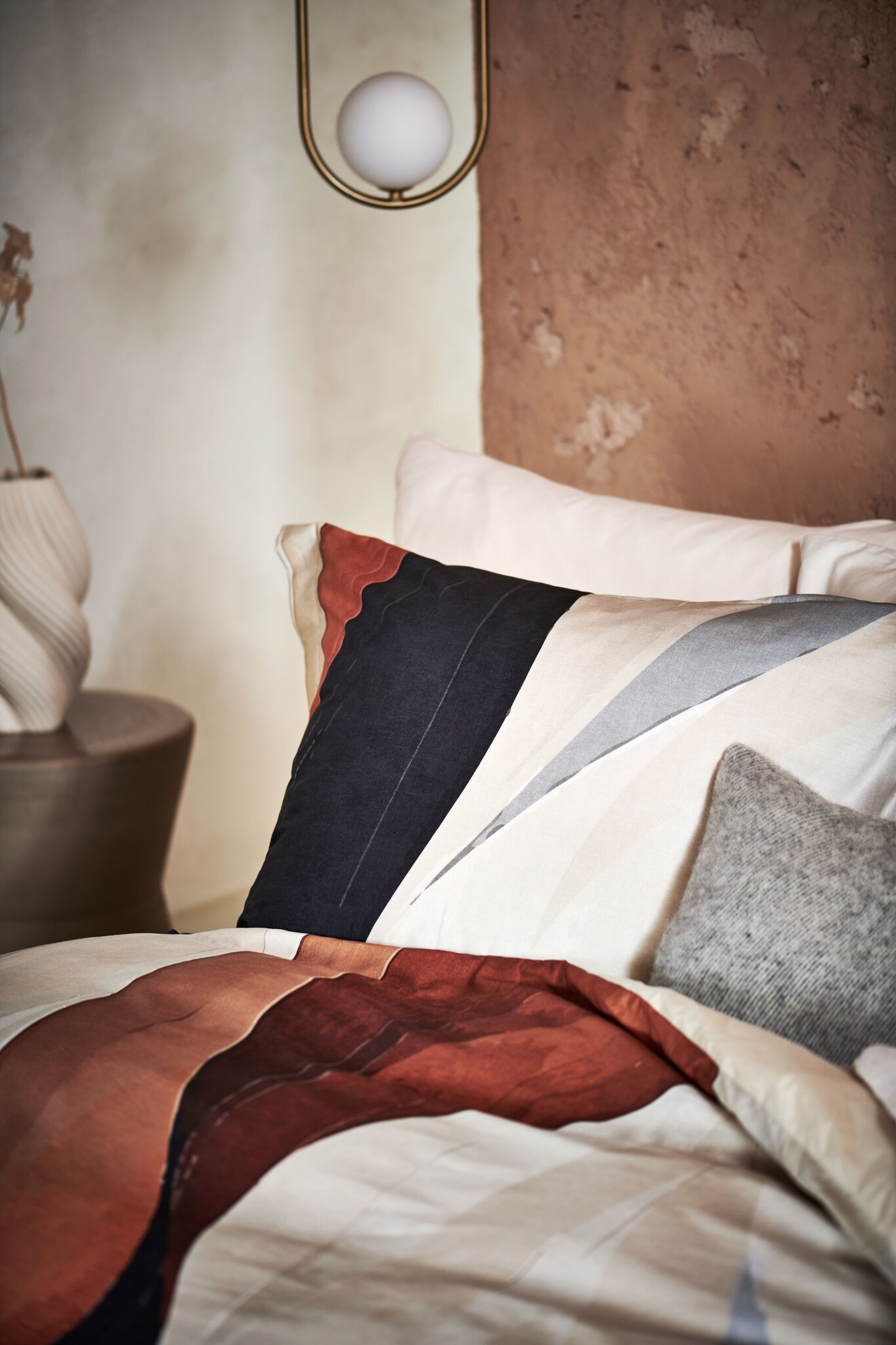 Housse de couette CURVA Crème Tan 200x220 cm