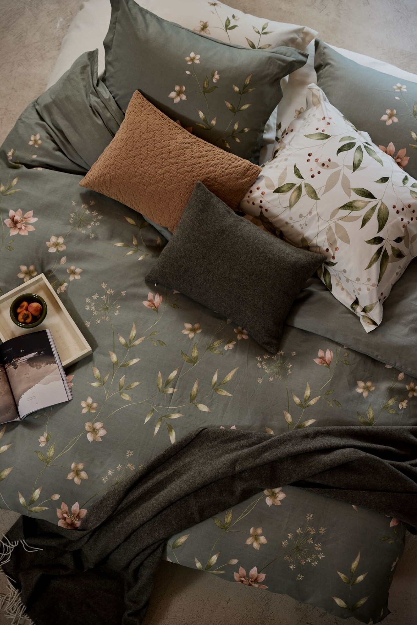 Housse de couette FLEURINE Crème Beige 140x220 cm