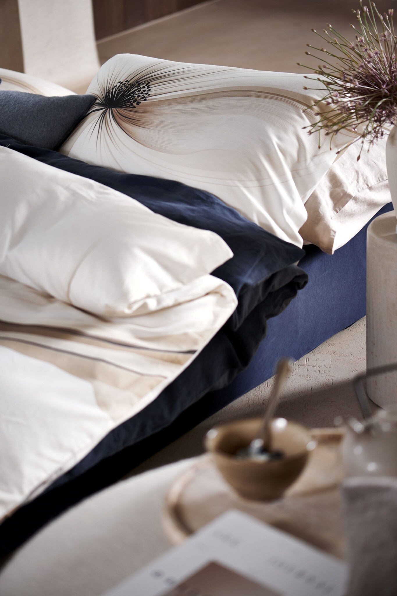 Housse de couette SAFFIRA Crème Tan 200x220 cm